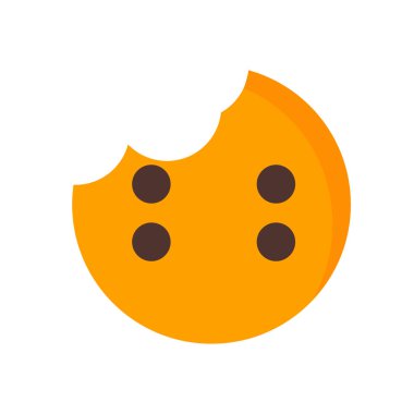 Web ve mobil uygulaması tasarımı, bisküvi logo kavramı için beyaz arka plan üzerinde izole bisküvi simge vektör