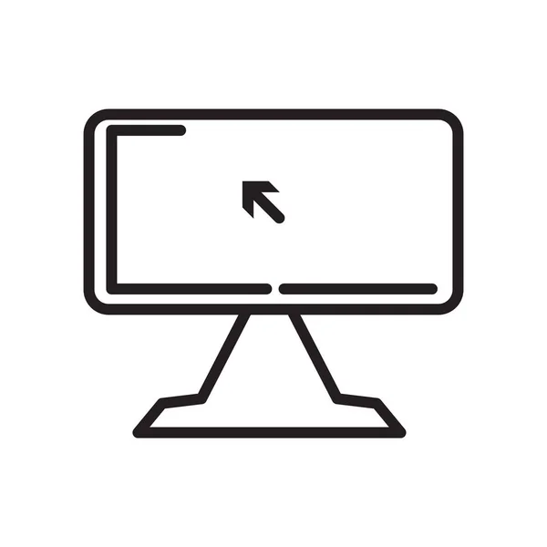 Monitor Icono Vector Aislado Fondo Blanco Para Diseño Web Aplicación — Archivo Imágenes Vectoriales