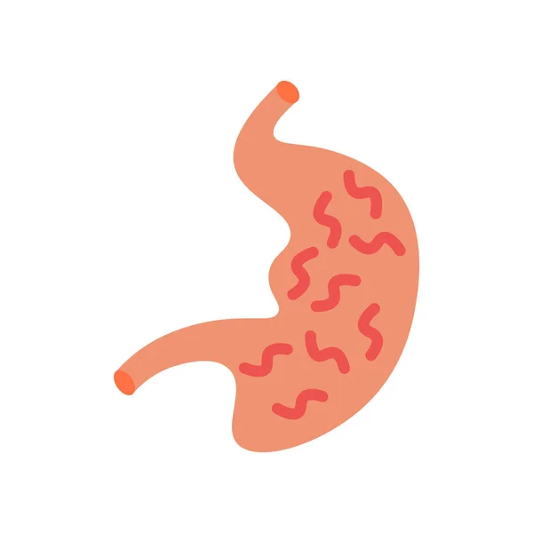 Web およびモバイル アプリの設計 胃ロゴのコンセプトのための白い背景に分離された胃のアイコン ベクトル — ストックベクタ