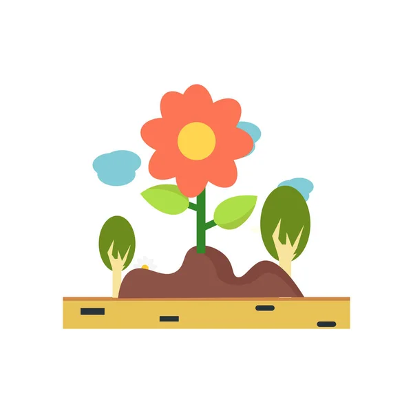花のアイコン ベクトル Web およびモバイル アプリの設計 花ロゴのコンセプト ホワイト バック グラウンドの分離 — ストックベクタ