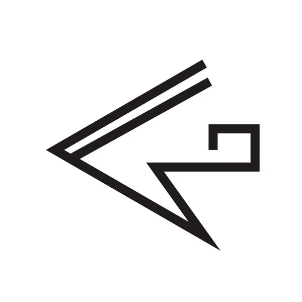 Icono Flecha Izquierda Vector Aislado Fondo Blanco Para Diseño Web — Archivo Imágenes Vectoriales