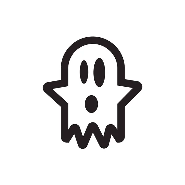 Halloween Ghost Ikony Wektorowe Białym Tle Białym Tle Dla Sieci — Wektor stockowy