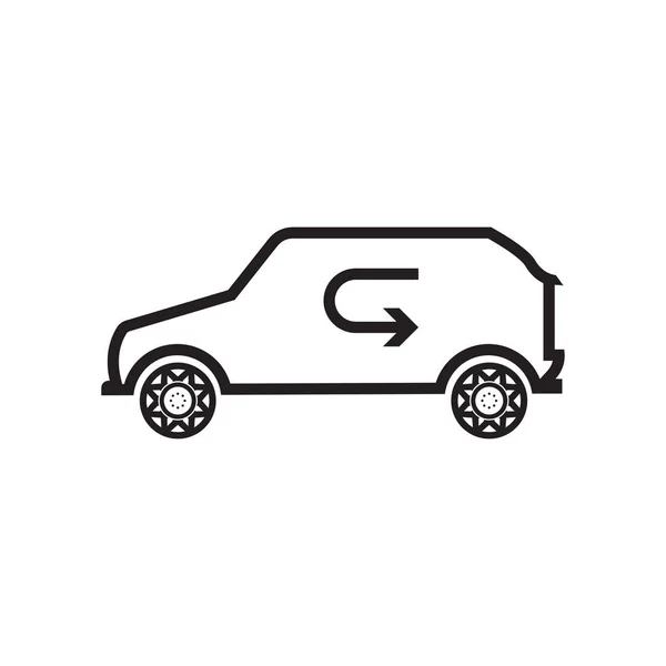 Vektor Ikon Mobil Diisolasi Pada Latar Belakang Putih Untuk Desain - Stok Vektor