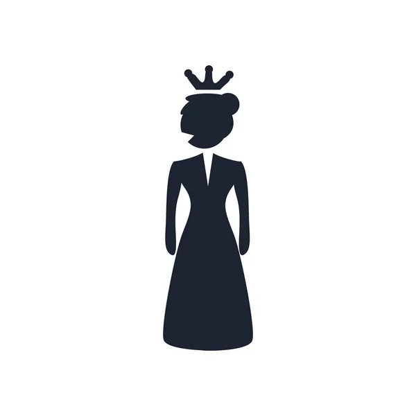 Prinzessin Symbol Vektor Isoliert Auf Weißem Hintergrund Für Ihre Web — Stockvektor