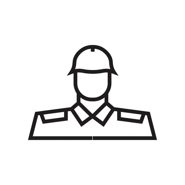 士兵图标矢量隔离白色背景为您的 Web 和移动应用程序设计 士兵徽标概念 — 图库矢量图片