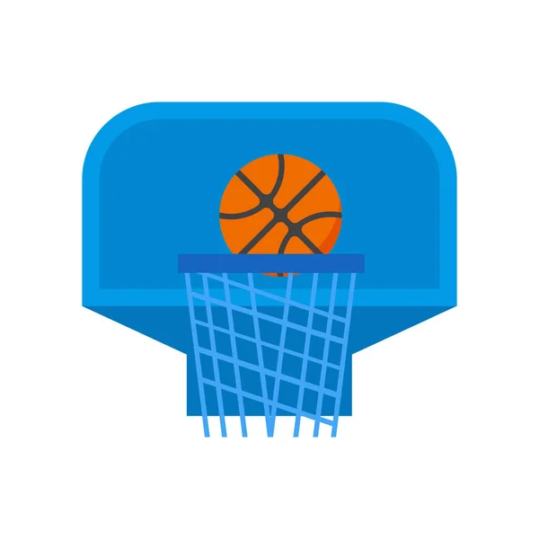 Web Mobil Uygulaması Tasarımı Basketbol Logo Kavramı Için Beyaz Arka — Stok Vektör