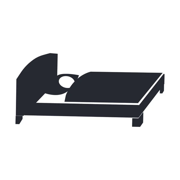 Вектор Значка Ліжка Ізольовано Білому Тлі Вашого Дизайну Веб Мобільних — стоковий вектор