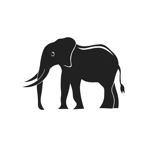 모바일 프로그램 디자인 코끼리 개념에 배경에 코끼리 아이콘 — 스톡 벡터