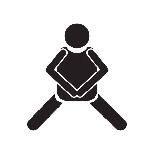 Stretching Pictogram Vector Geïsoleerd Witte Achtergrond Voor Web Mobiele App — Stockvector