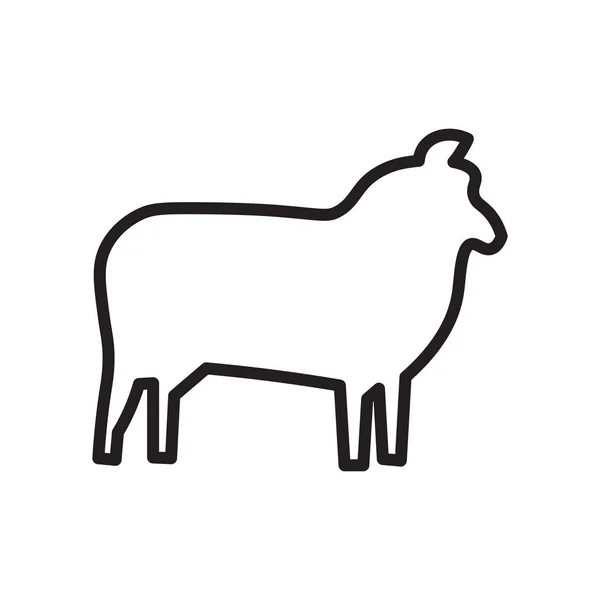 Web Mobil Uygulaması Tasarımı Koyun Logo Kavramı Için Beyaz Arka — Stok Vektör