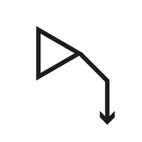 Pfeil Symbol Vektor Isoliert Auf Weißem Hintergrund Für Ihr Web — Stockvektor