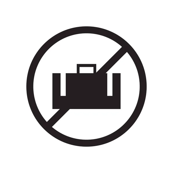 Geen Bagage Pictogram Vector Geïsoleerd Witte Achtergrond Voor Web Mobiele — Stockvector