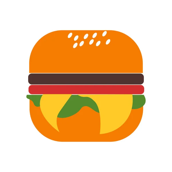 Burger Icono Vector Aislado Fondo Blanco Para Diseño Aplicaciones Web — Vector de stock