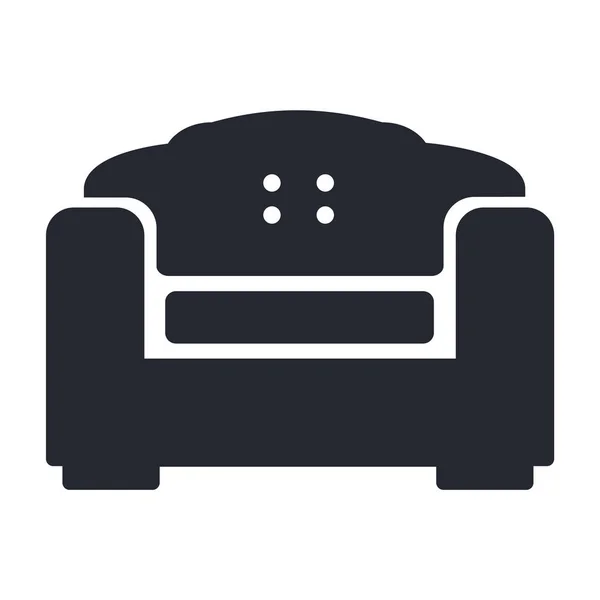 Sofa Symbol Vektor Isoliert Auf Weißem Hintergrund Für Ihr Web — Stockvektor