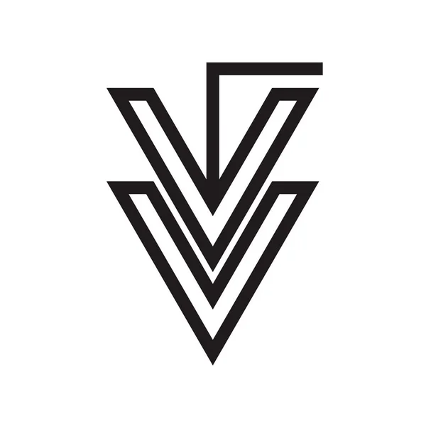 Icono Flecha Hacia Abajo Vector Aislado Fondo Blanco Para Diseño — Vector de stock