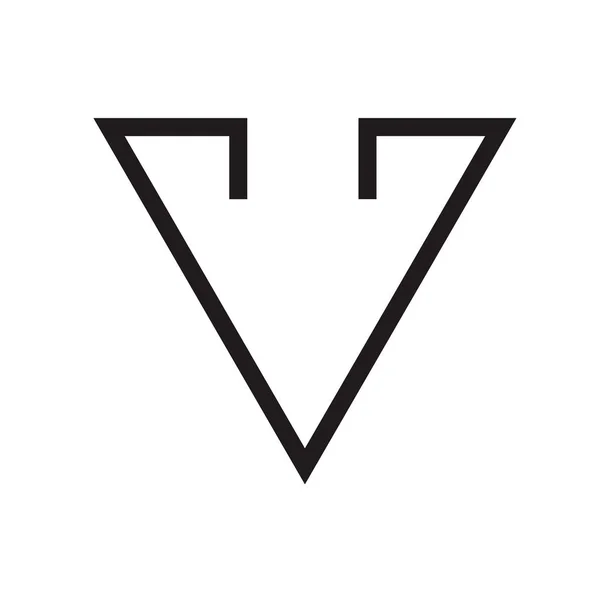 Icono Flecha Hacia Abajo Vector Aislado Fondo Blanco Para Diseño — Vector de stock