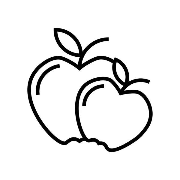 Apple Pictogram Vector Geïsoleerd Een Witte Achtergrond Voor Web Mobiele — Stockvector