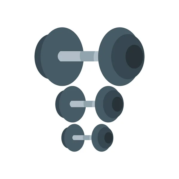 Web Mobil Uygulaması Tasarımı Dumbbell Logo Kavramı Için Beyaz Arka — Stok Vektör