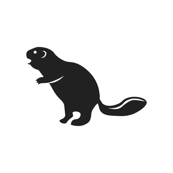 Web Mobil Uygulaması Tasarımı Beaver Logo Kavramı Için Beyaz Arka — Stok Vektör