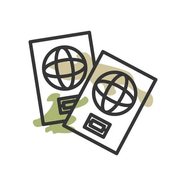 Icono Pasaporte Vector Aislado Fondo Blanco Para Diseño Aplicación Web — Vector de stock