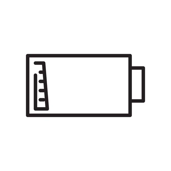 Batterij Pictogram Vector Geïsoleerd Een Witte Achtergrond Voor Web Mobiele — Stockvector