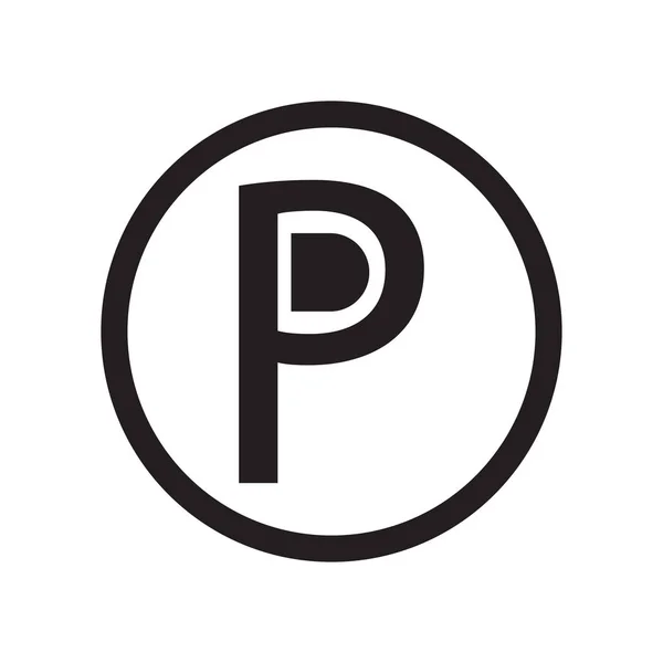 Parcare Sign Icon Vector Izolat Fundal Alb Pentru Web Design — Vector de stoc