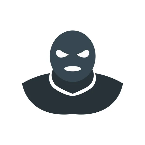 Web Mobil Uygulaması Tasarımı Terörist Logo Kavramı Için Beyaz Arka — Stok Vektör