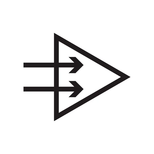 Icono Flecha Derecha Vector Aislado Fondo Blanco Para Diseño Web — Archivo Imágenes Vectoriales