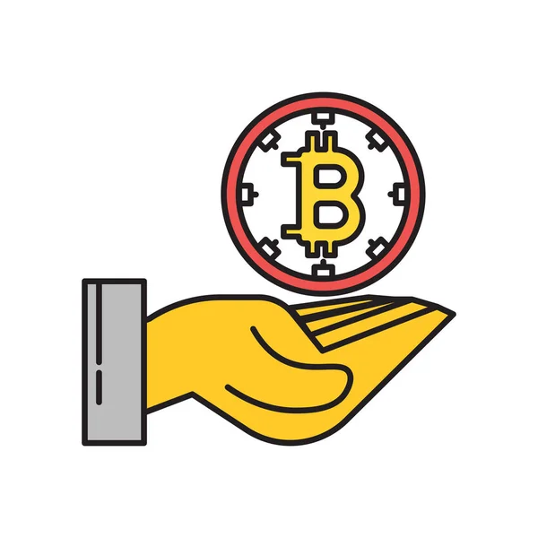 Vector Icono Bitcoin Aislado Sobre Fondo Blanco Para Diseño Web — Vector de stock