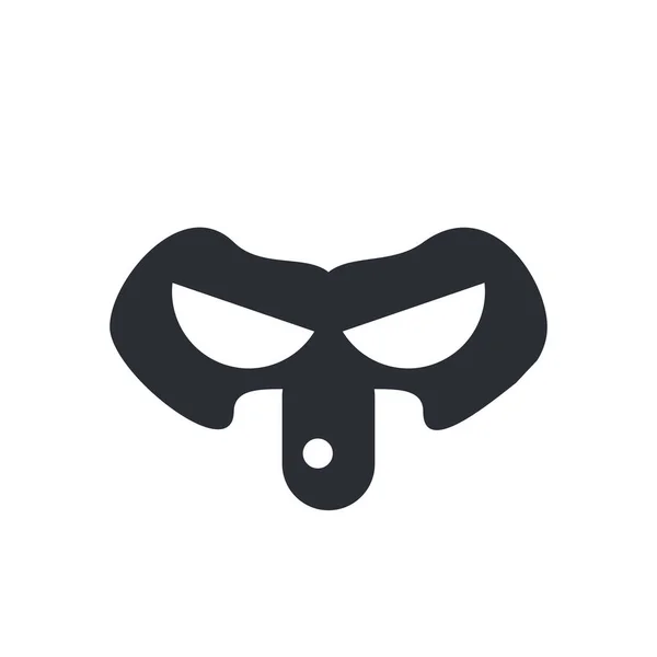 Web Mobil Uygulaması Tasarım Maske Logo Kavramı Için Beyaz Arka — Stok Vektör