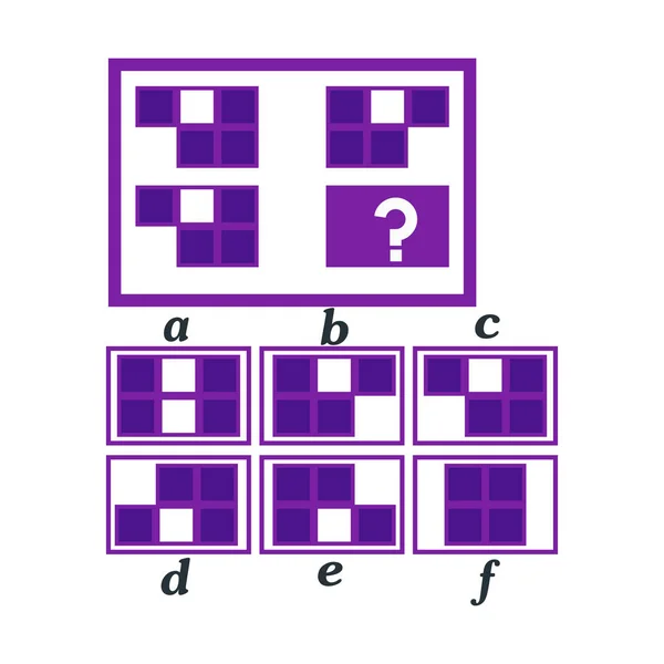 Prueba Coeficiente Intelectual Elige Respuesta Correcta Tarea Lógica Juego Educativo — Archivo Imágenes Vectoriales