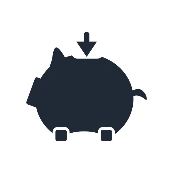 Piggy Banco Ícone Vetor Isolado Fundo Branco Para Seu Web — Vetor de Stock