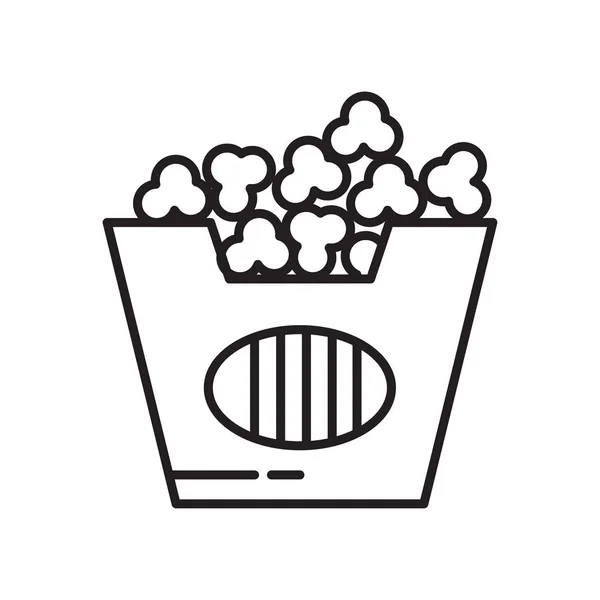 Popcorn Icône Vecteur Isolé Sur Fond Blanc Pour Votre Conception — Image vectorielle