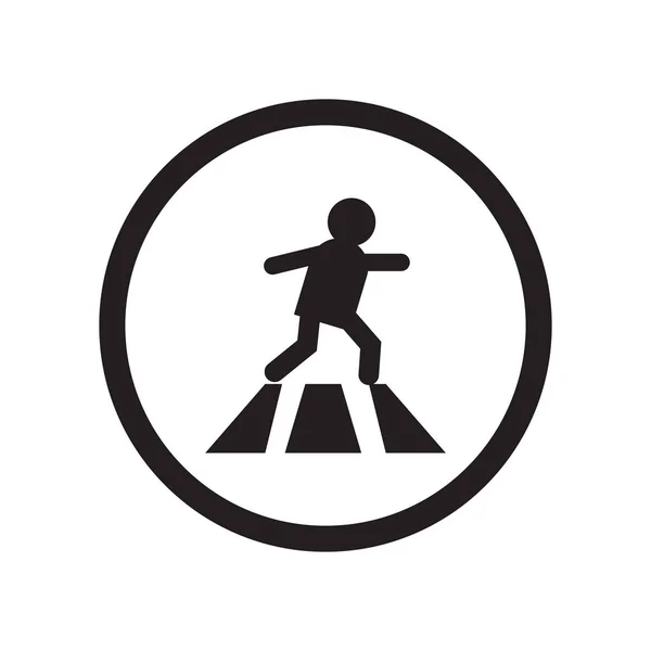 Straßenüberquerung Symbol Vektor Isoliert Auf Weißem Hintergrund Für Ihre Web — Stockvektor