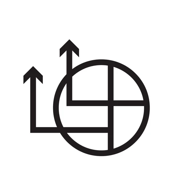 Icono Flecha Arriba Vector Aislado Fondo Blanco Para Diseño Web — Vector de stock
