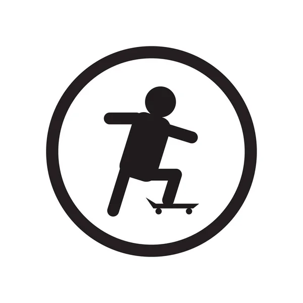 Skating Sign Icon Vektor Isoliert Auf Weißem Hintergrund Für Ihre — Stockvektor