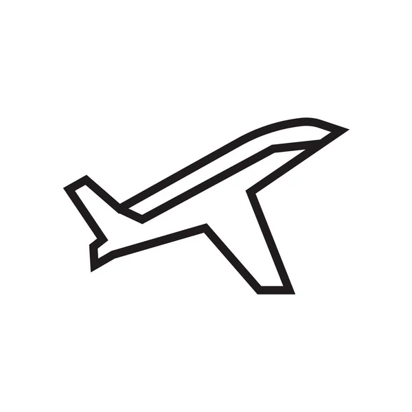 Vetor Ícone Avião Isolado Fundo Branco Para Seu Web Design —  Vetores de Stock