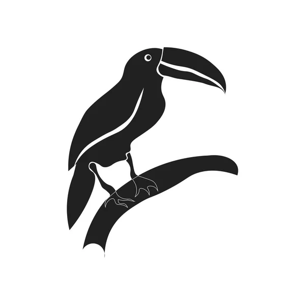 Big Toucan Icon Vector Isolated White Background Your Web Mobile — Stock Vector