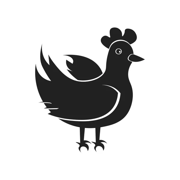 Chicken Symbol Vektor Isoliert Auf Weißem Hintergrund Für Ihre Web — Stockvektor