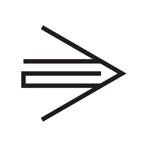 Icono Flecha Derecha Vector Aislado Fondo Blanco Para Diseño Web — Archivo Imágenes Vectoriales