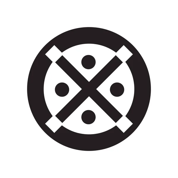 Web およびモバイル アプリの設計のための白い背景で隔離のアイコン ベクトル十字クロスのロゴのコンセプト — ストックベクタ
