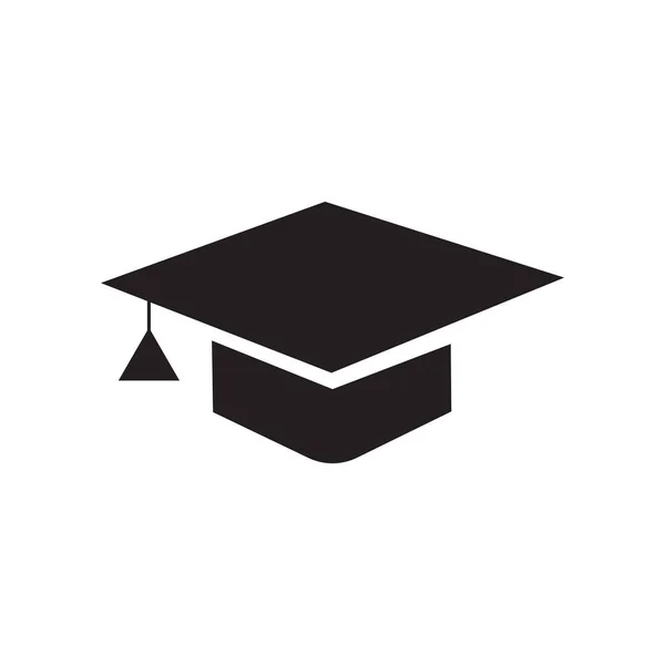 Graduierung Cap Symbol Vektor Isoliert Auf Weißem Hintergrund Für Ihre — Stockvektor