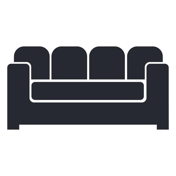 Sofa Symbol Vektor Isoliert Auf Weißem Hintergrund Für Ihr Web — Stockvektor