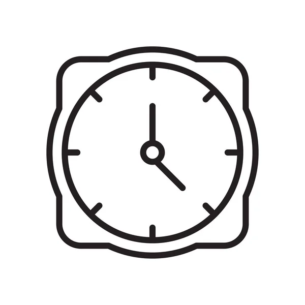 Vetor Ícone Relógio Isolado Fundo Branco Para Seu Design Aplicativo —  Vetores de Stock