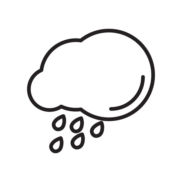 Regen Pictogram Vector Geïsoleerd Witte Achtergrond Voor Web Mobiele App — Stockvector