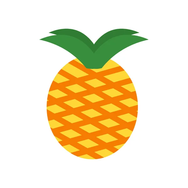 Web Mobil Uygulaması Tasarımı Ananas Logo Kavramı Için Beyaz Arka — Stok Vektör