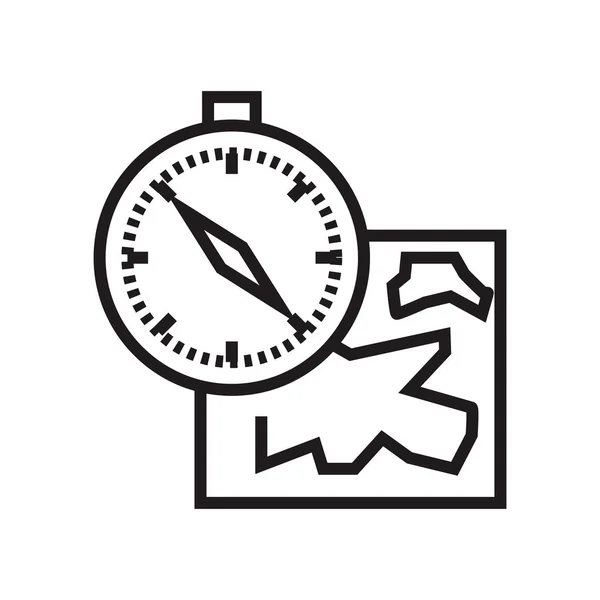 Map and compass orientation tools icon vector isolated on white background for your web and mobile app design, Map and compass orientation tools logo concept — Stock Illustration Map Compass Orientation Tools Icon Vector Isolated White Background Your Stock Vector