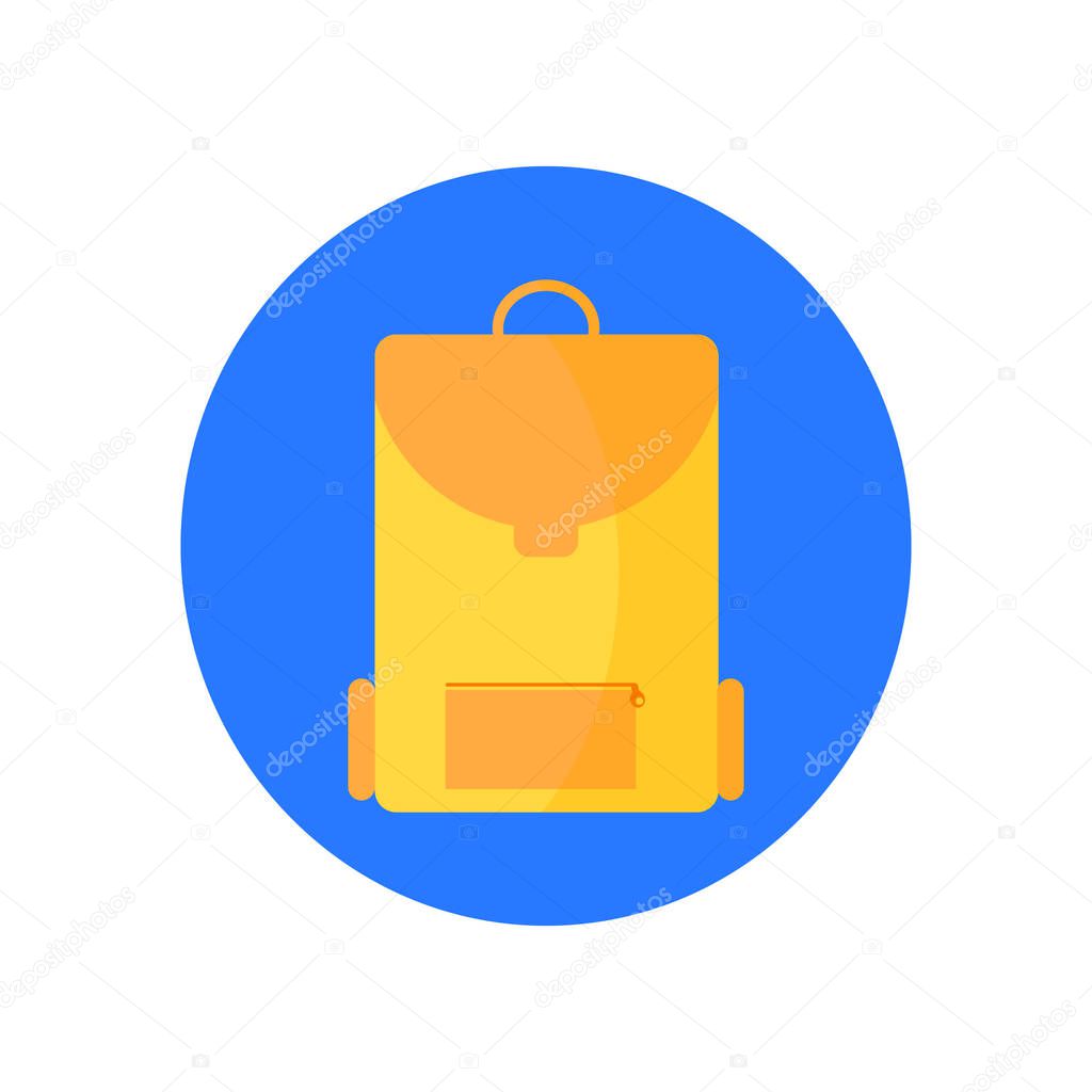 Backpack icon vector isolated on white background for your web and mobile app design, Backpack logo concept