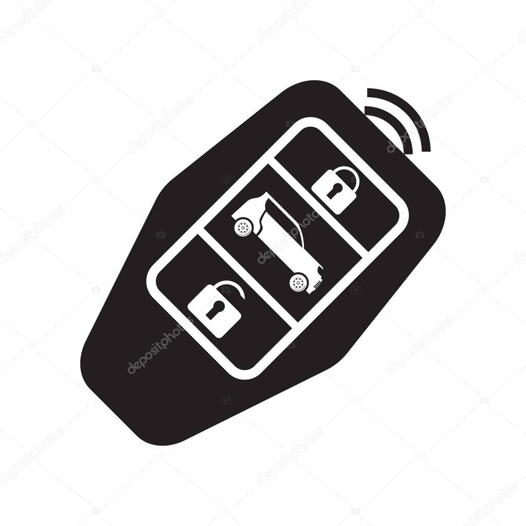 Car key icon vector isolated on white background for your web and mobile app design, Car key logo concept
