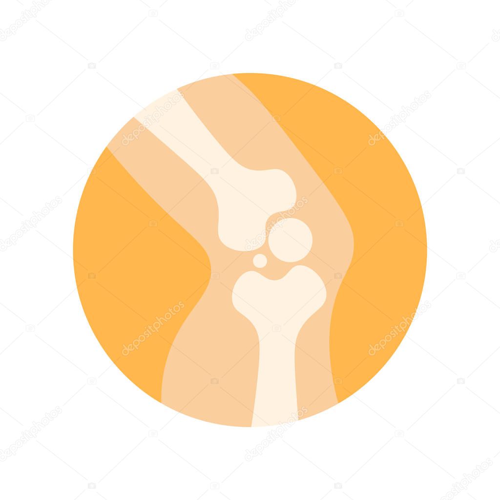 Knee icon vector isolated on white background for your web and mobile app design, Knee logo concept